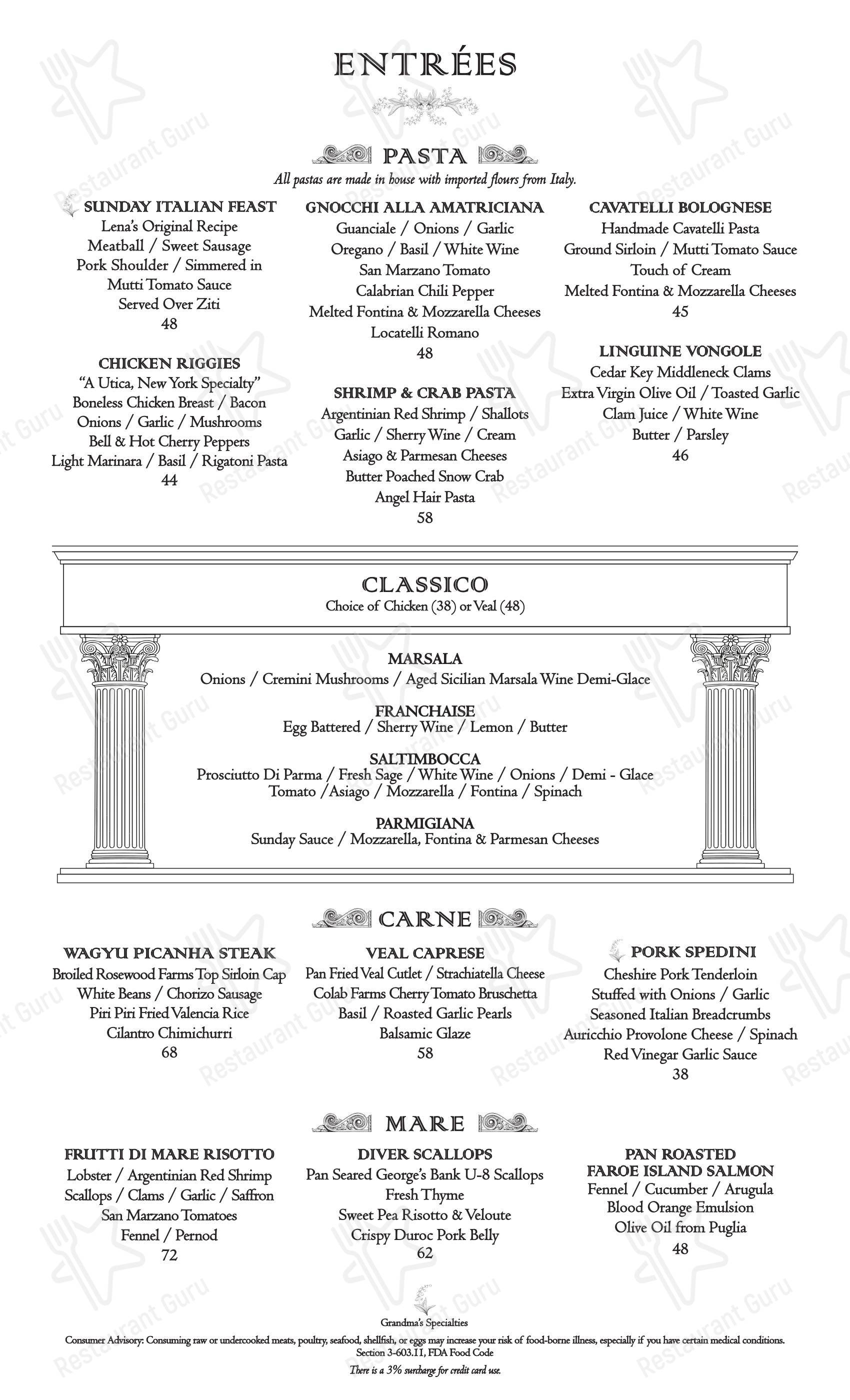 Меню паба и бара Tavolena Ristorante - Коктейльная карта