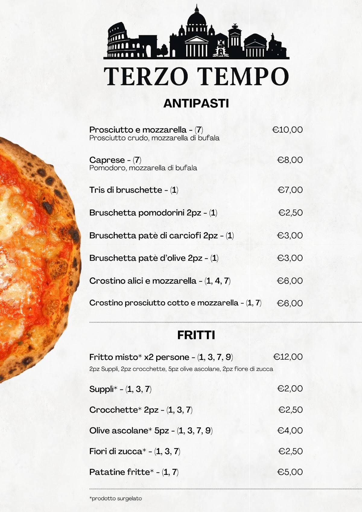 Terzo Tempo меню