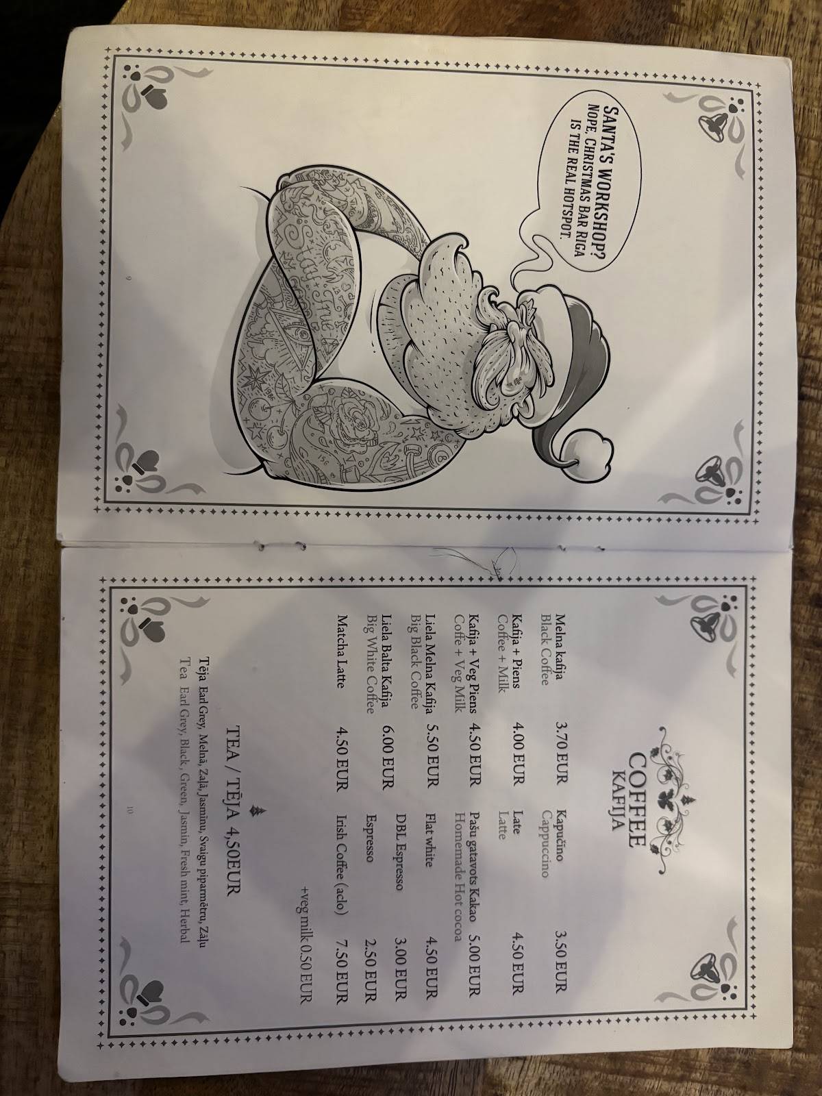 The Christmas Bar Riga by This Place Doesn't Need A Name меню