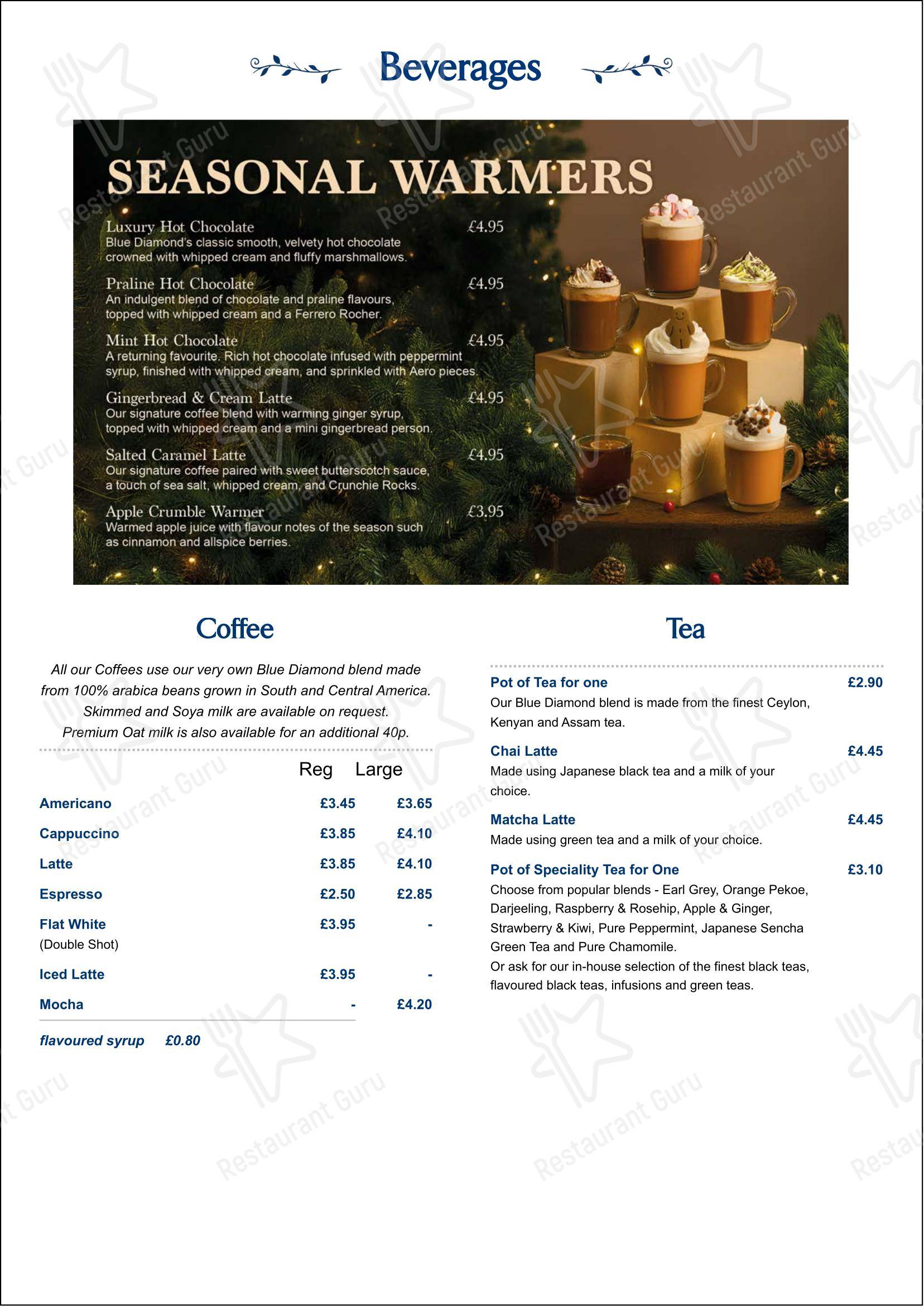 Меню напитков ресторана The Parlour at Springfields Home & Garden в Спалдинге