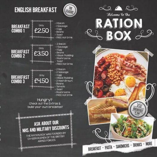 The Ration Box меню