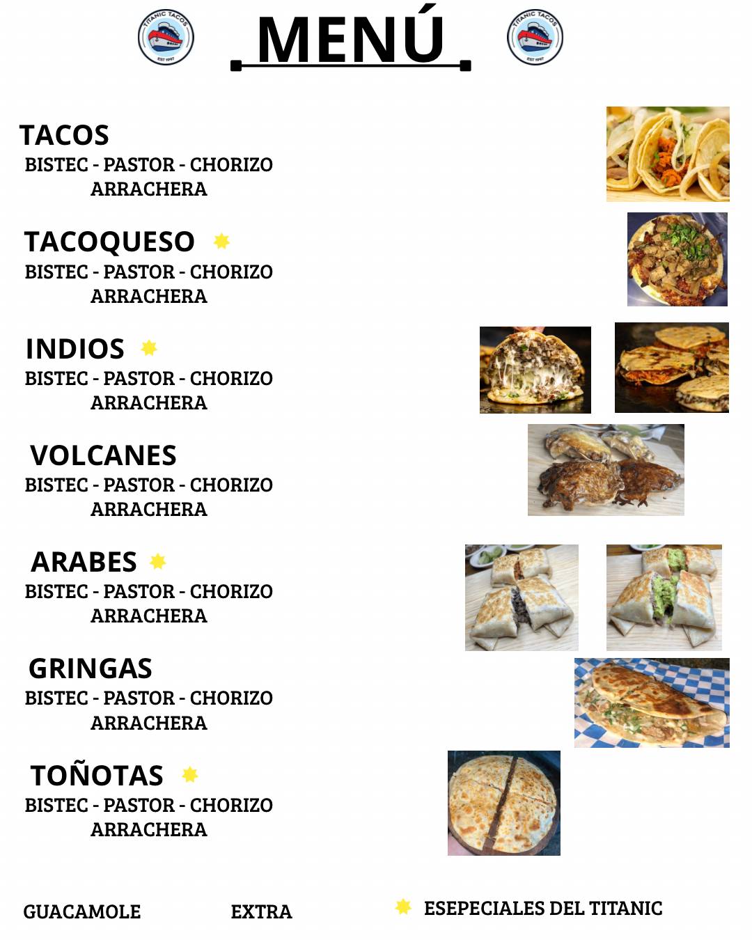 Titanic Tacos меню