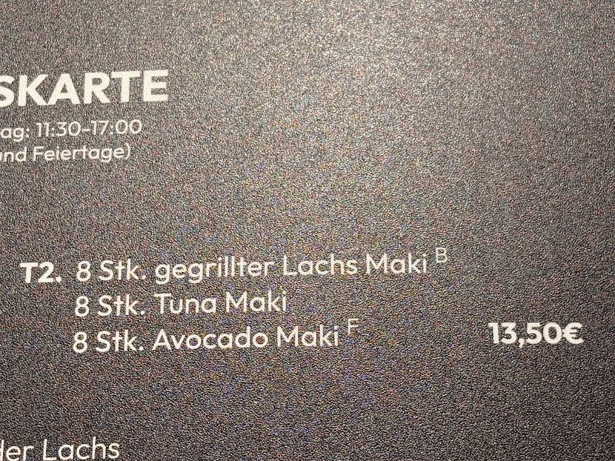 Togao Rendsburg меню