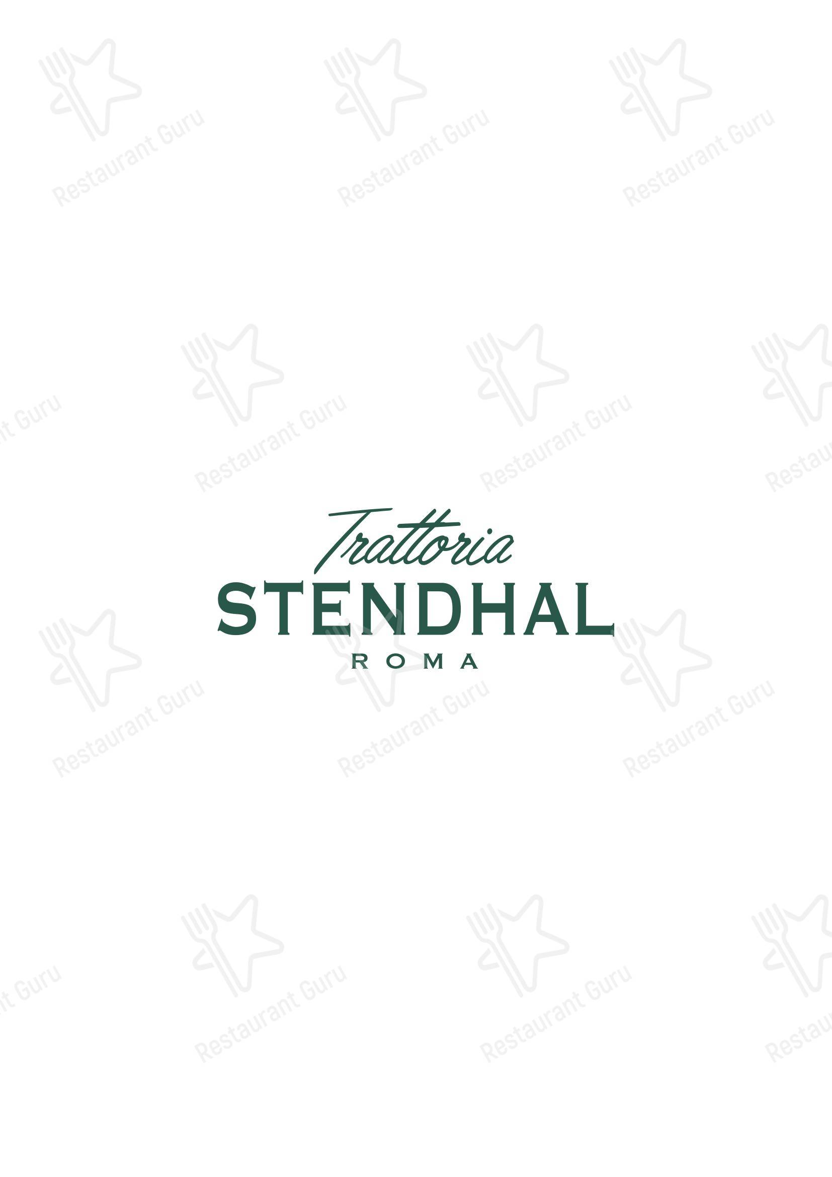 Trattoria Stendhal Roma в Риме - Основное меню