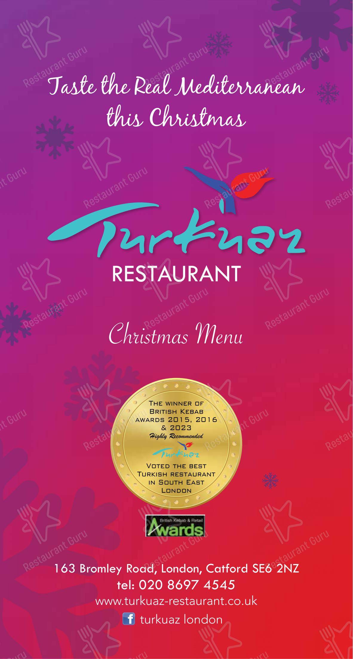 Крафт меню ресторана Turkuaz Restaurant