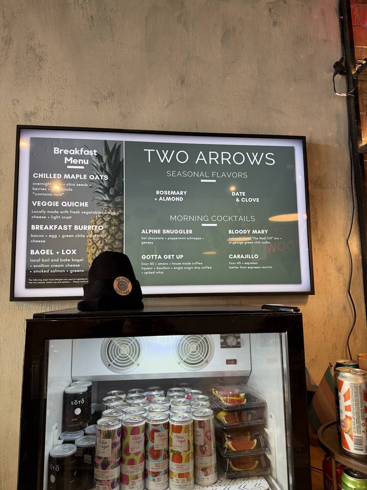 Two Arrows Coffee Bar меню
