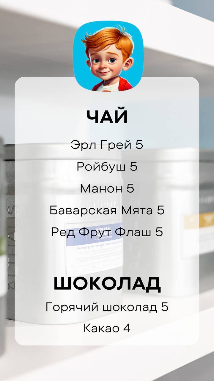 Варежка меню