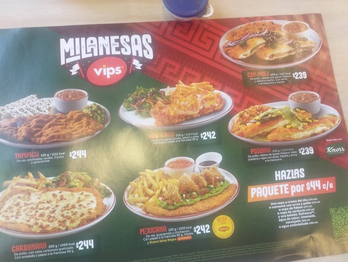 Vips Colima меню