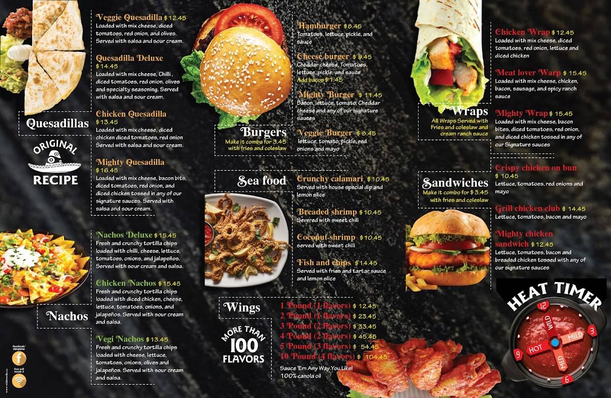 WING TIME меню