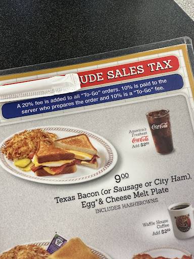 Waffle House меню