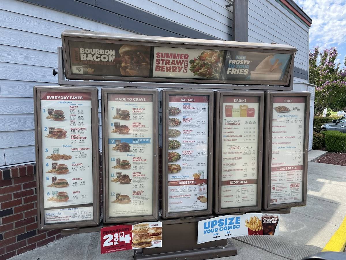 Wendy's меню