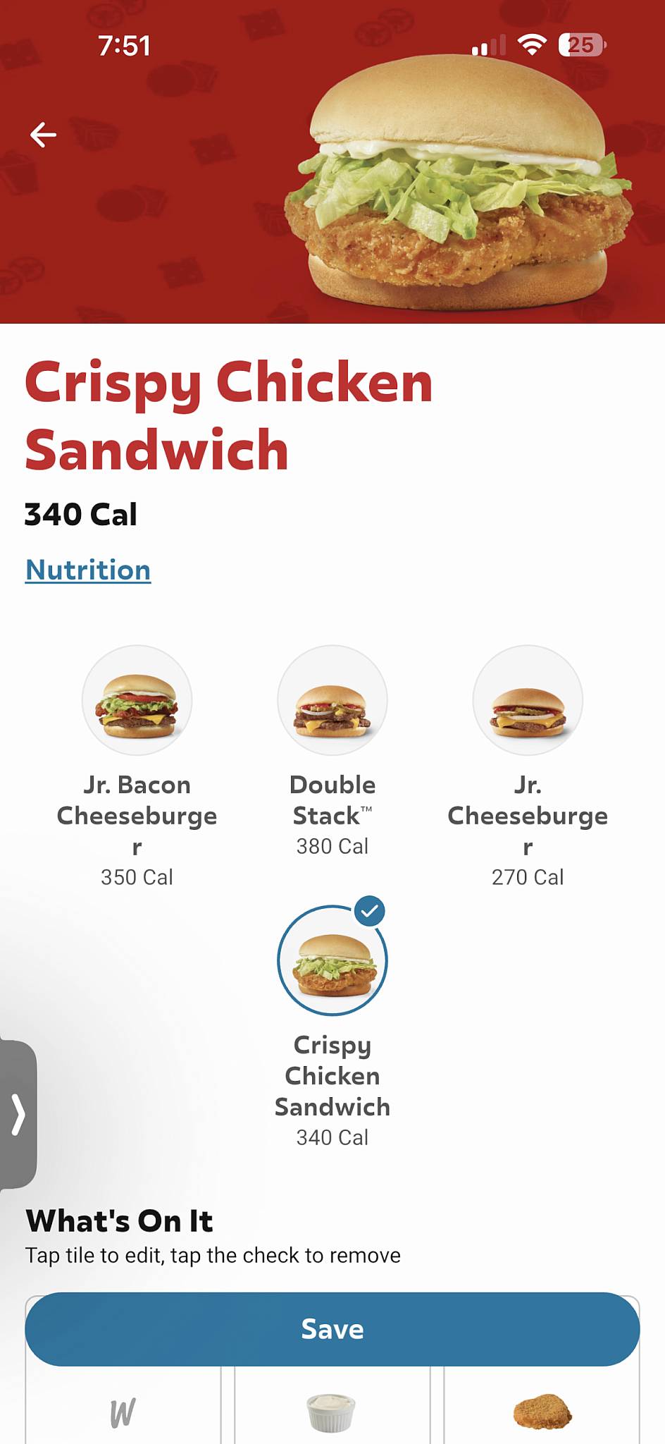 Wendy's меню