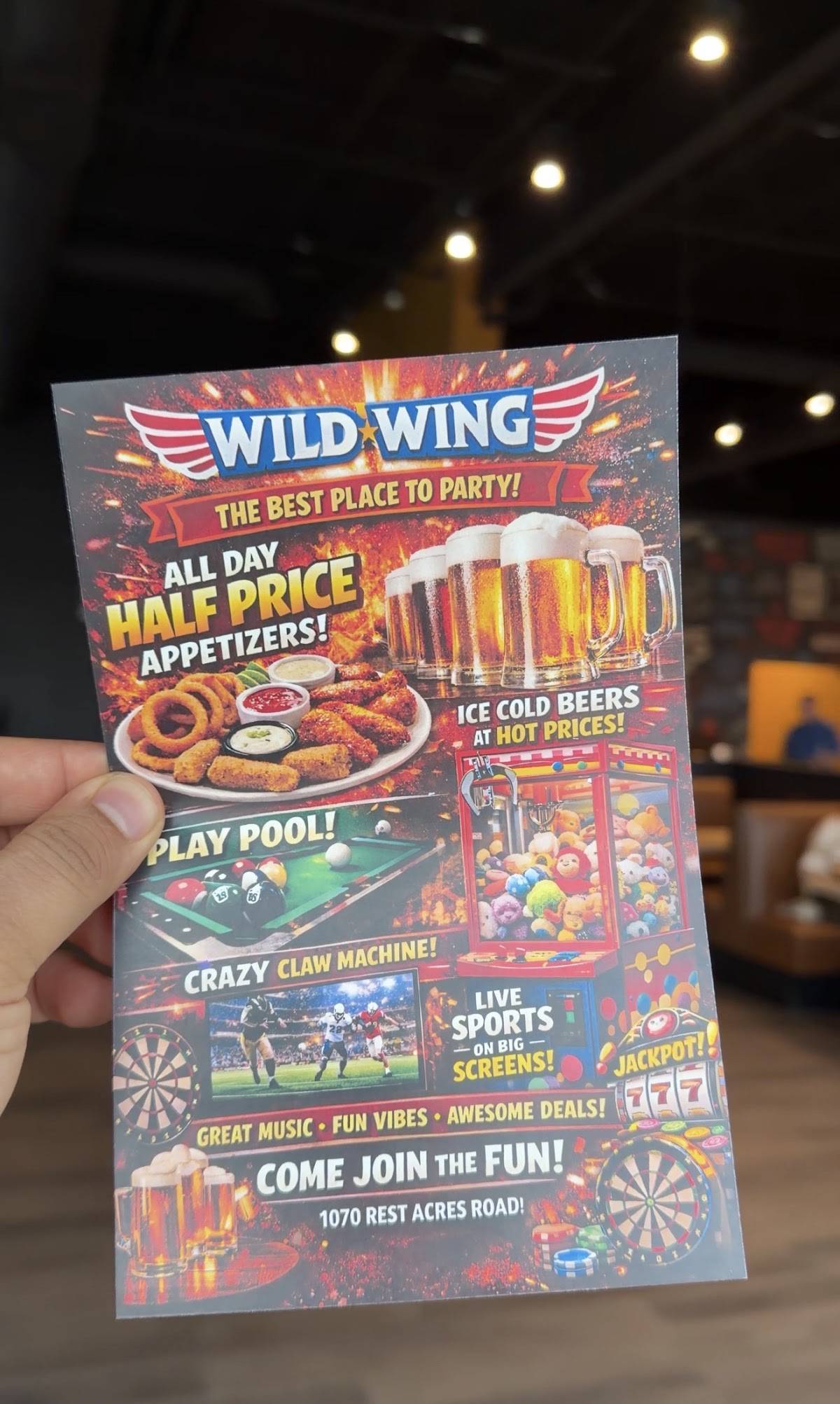 Wild Wing меню