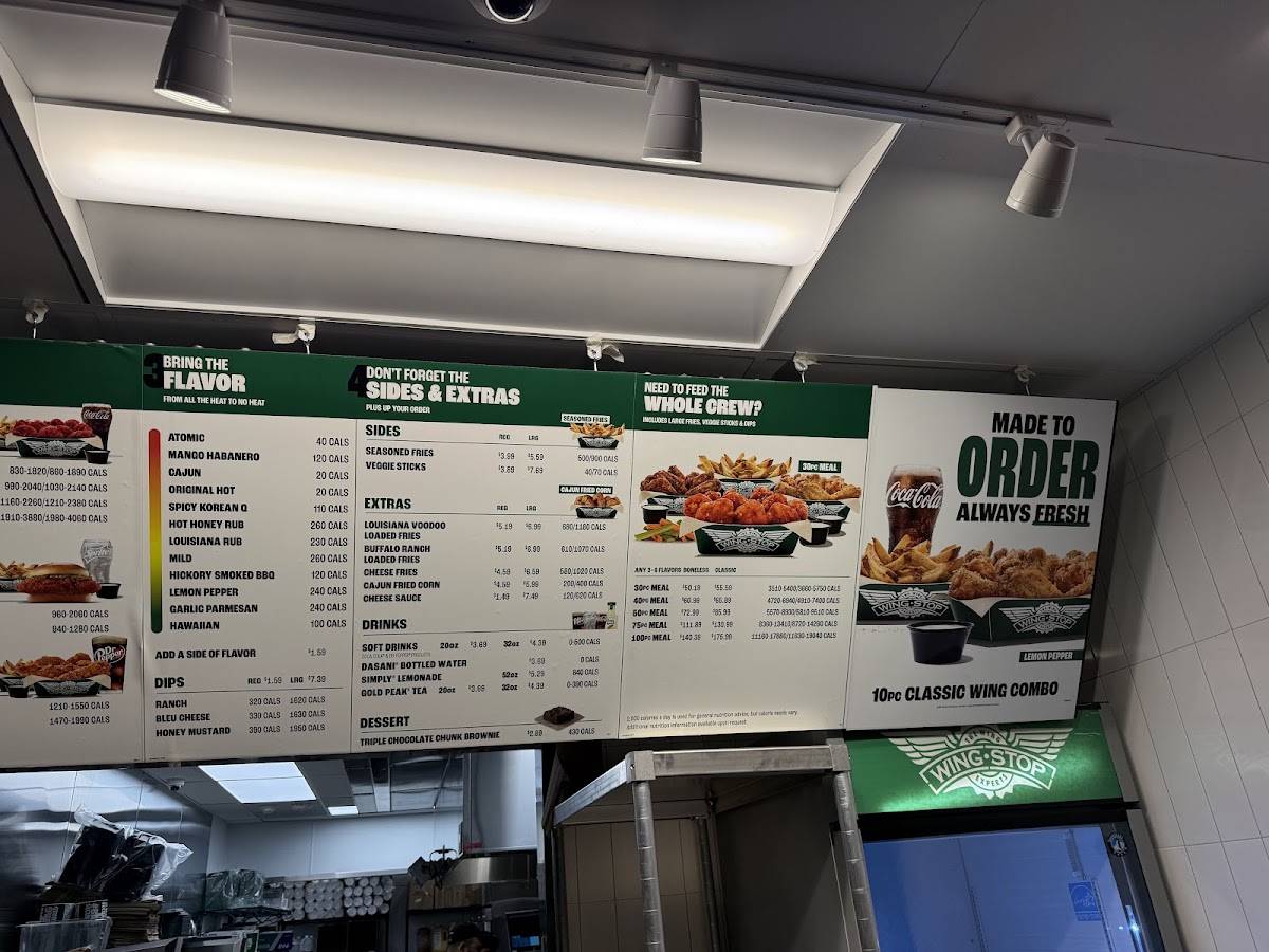 Wingstop меню