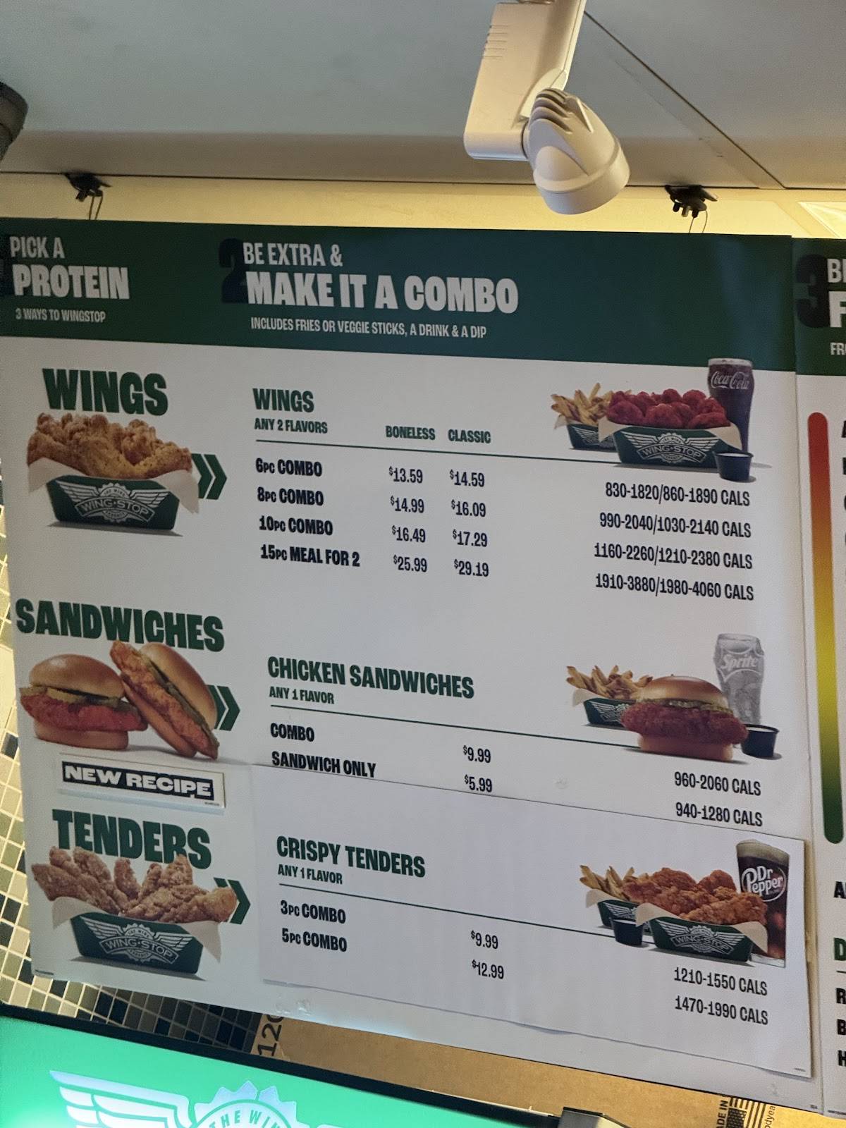 Wingstop меню