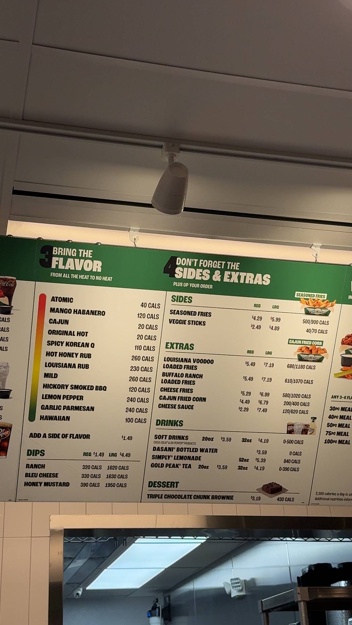 Wingstop меню
