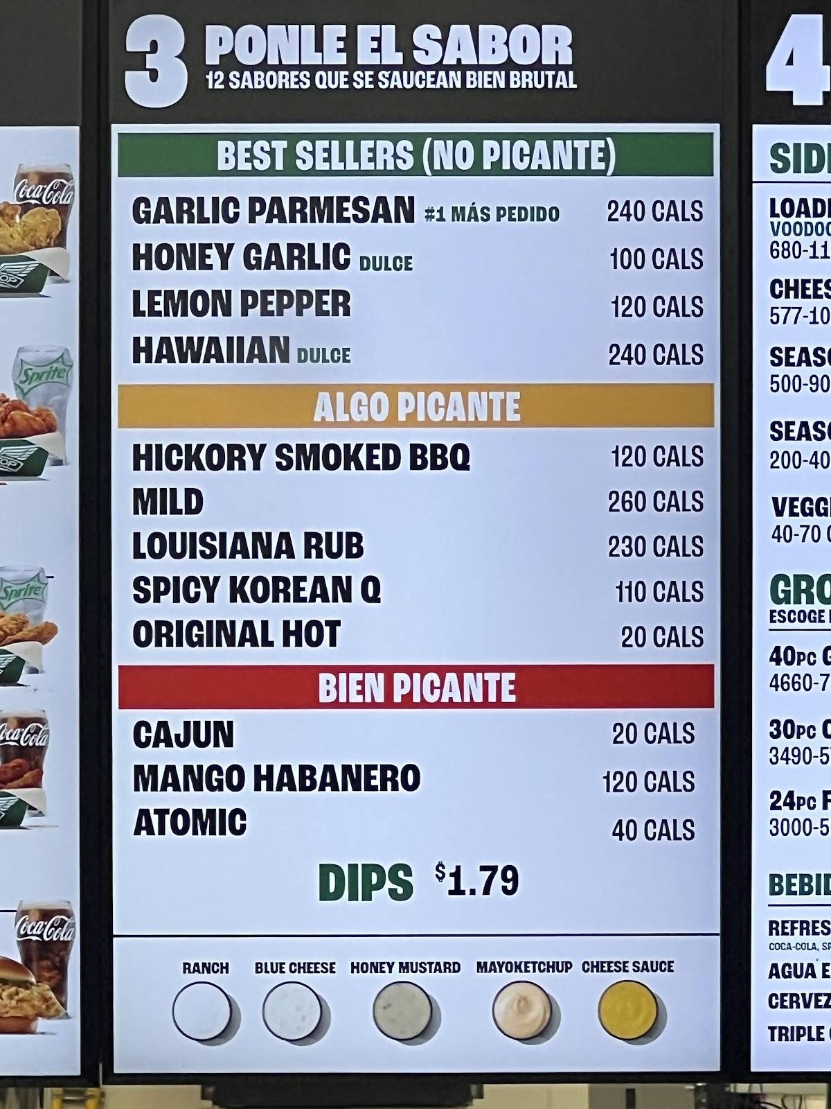 Wingstop меню