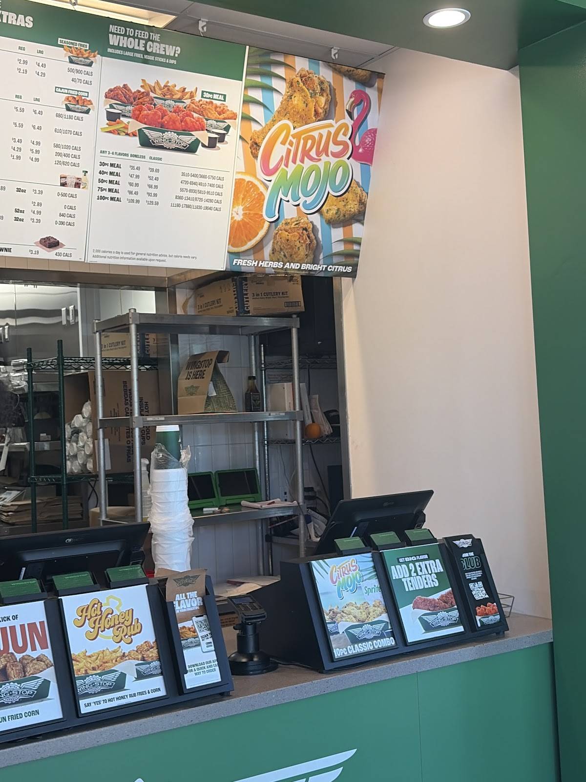Wingstop меню