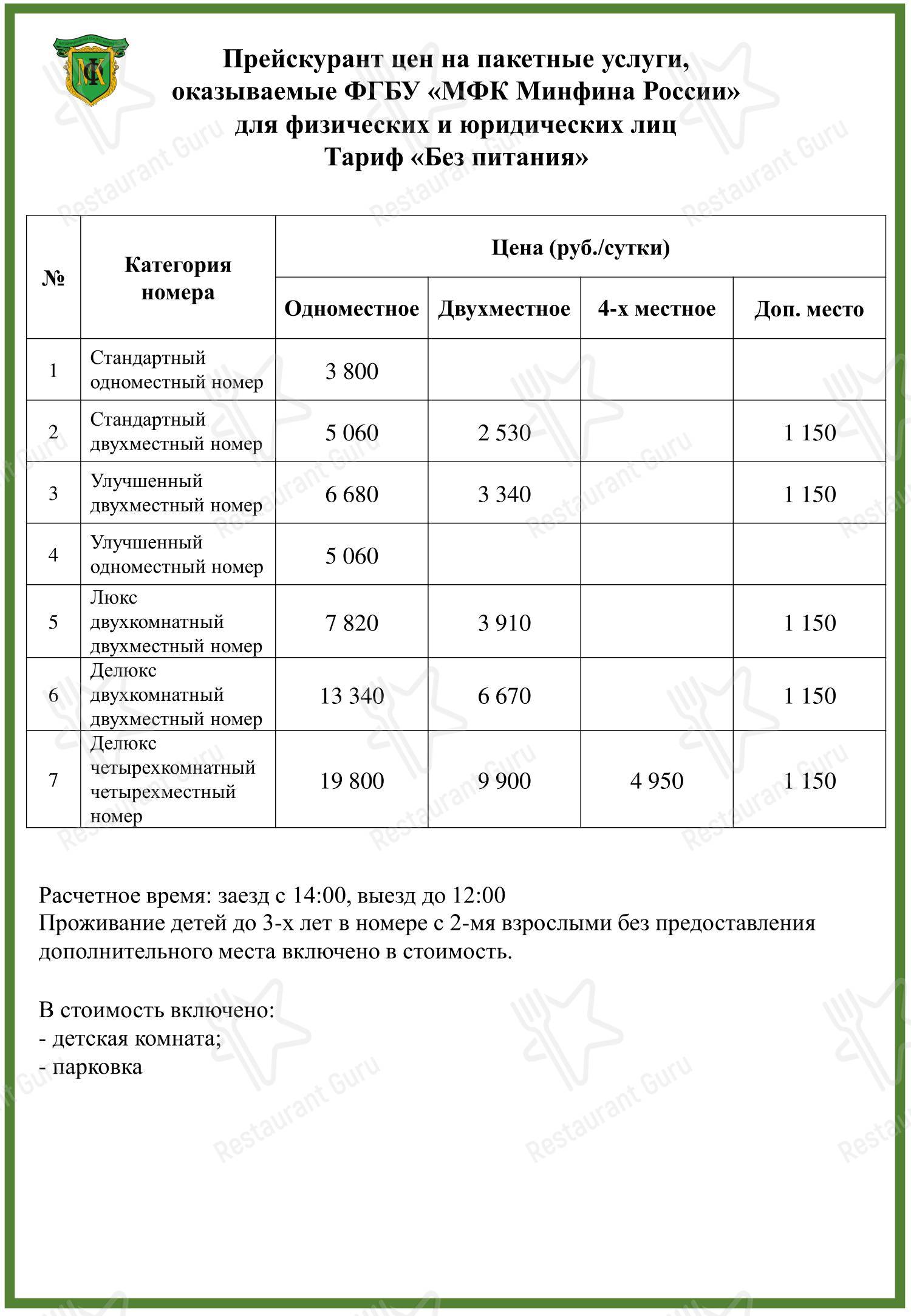 Меню кафе Зимний сад - Меню напитков