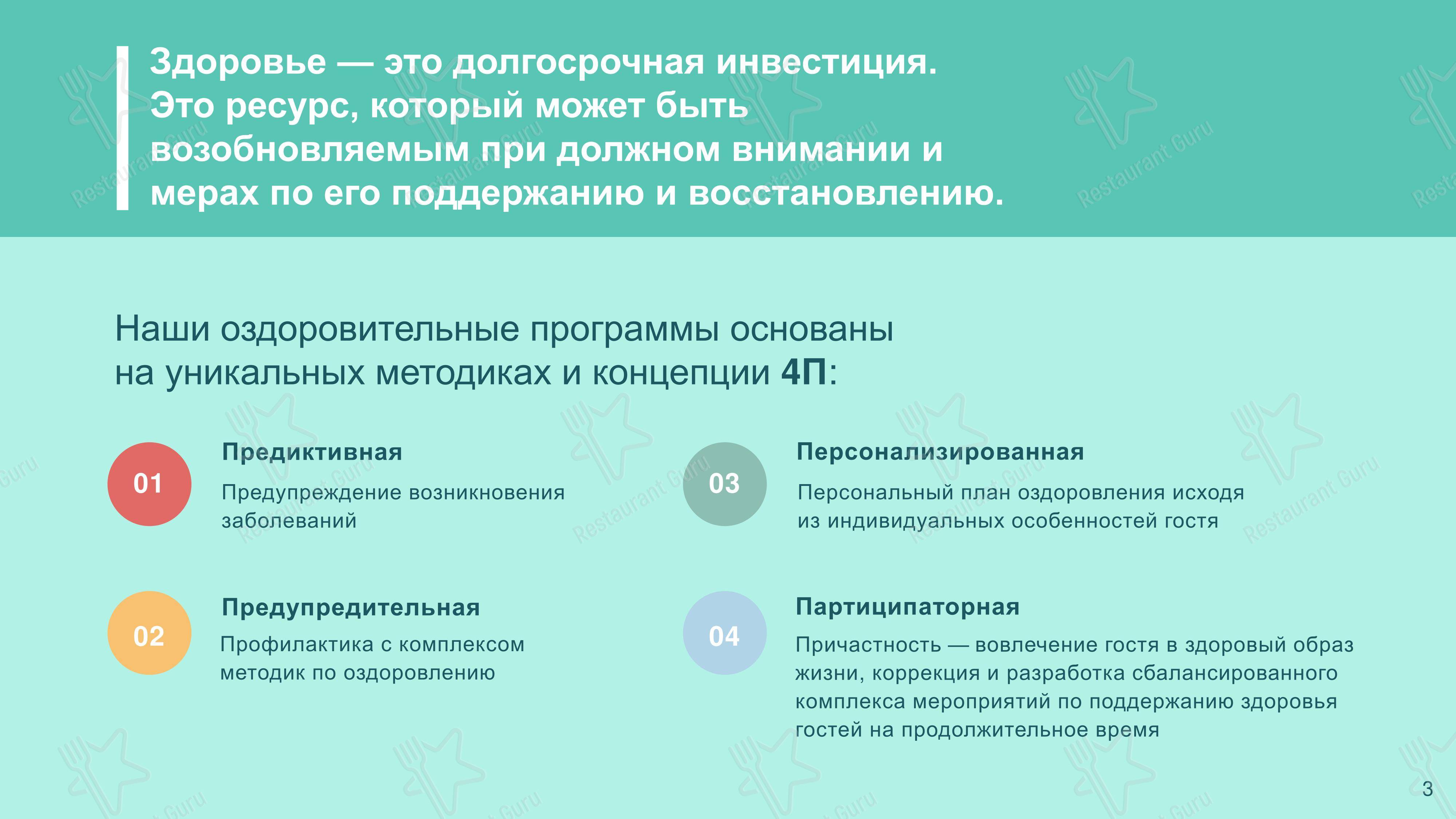 Меню кафе Зимний сад - Меню