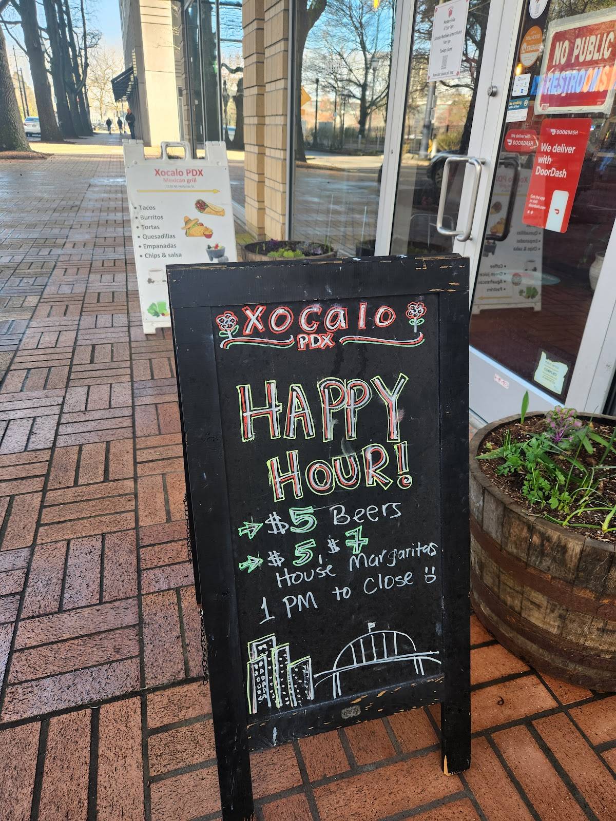 Xocalo PDX меню