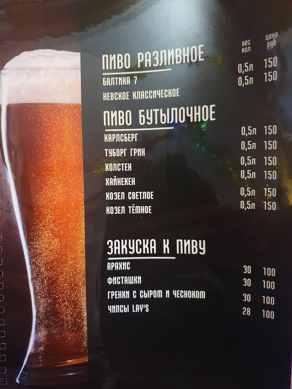 Ялта меню