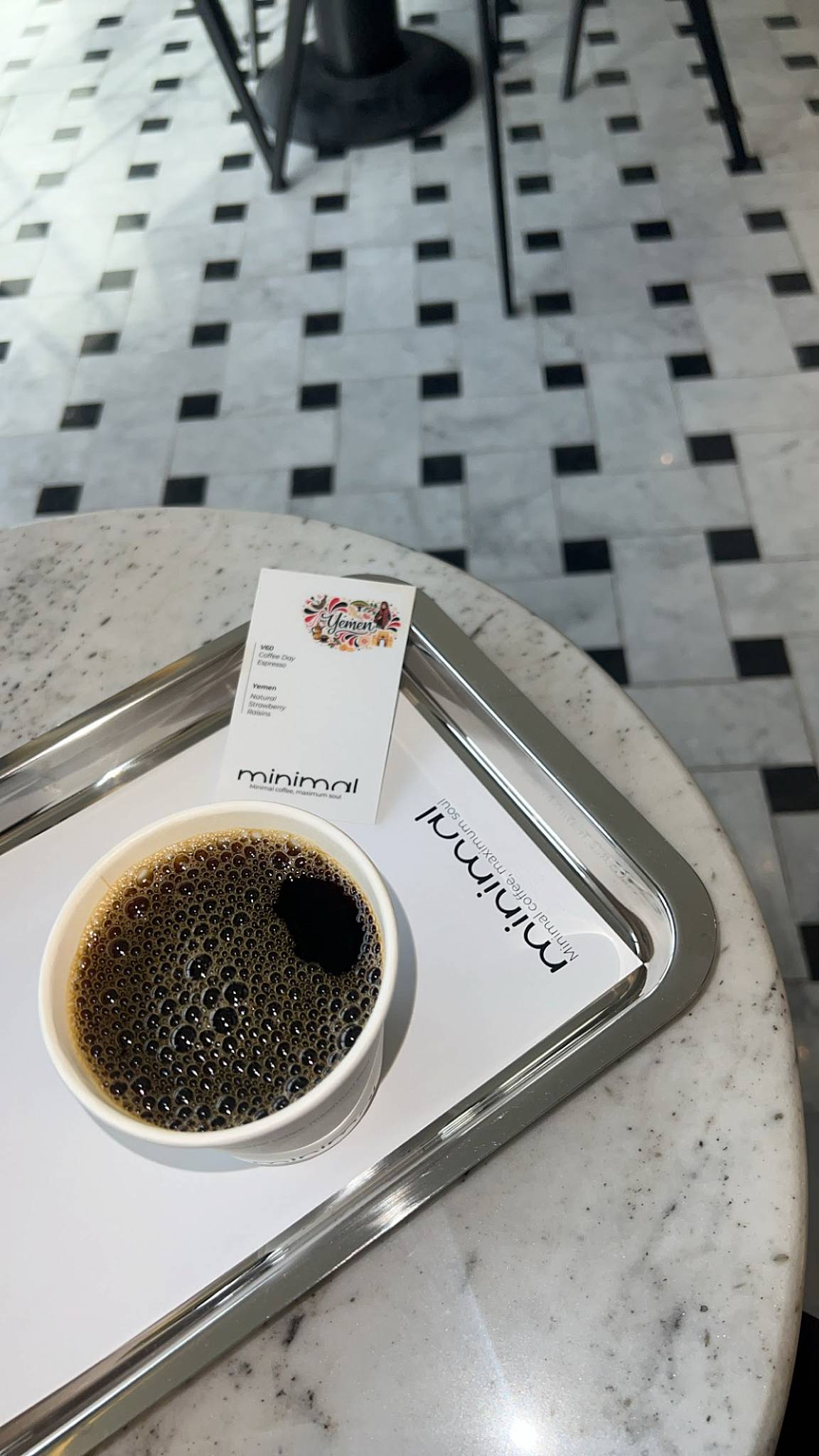 minimal cafe меню
