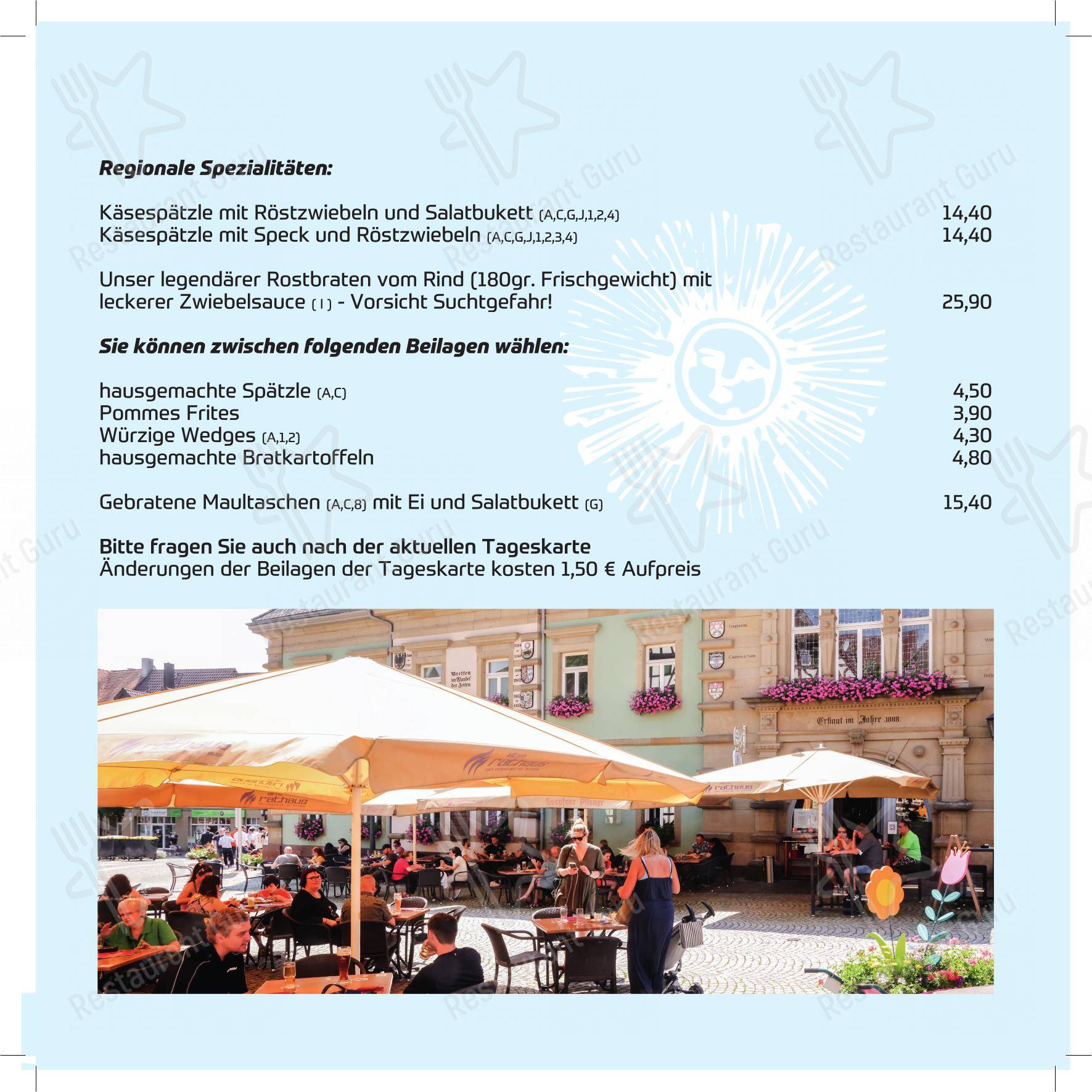 Altes Rathaus в Бреттене - Меню напитков