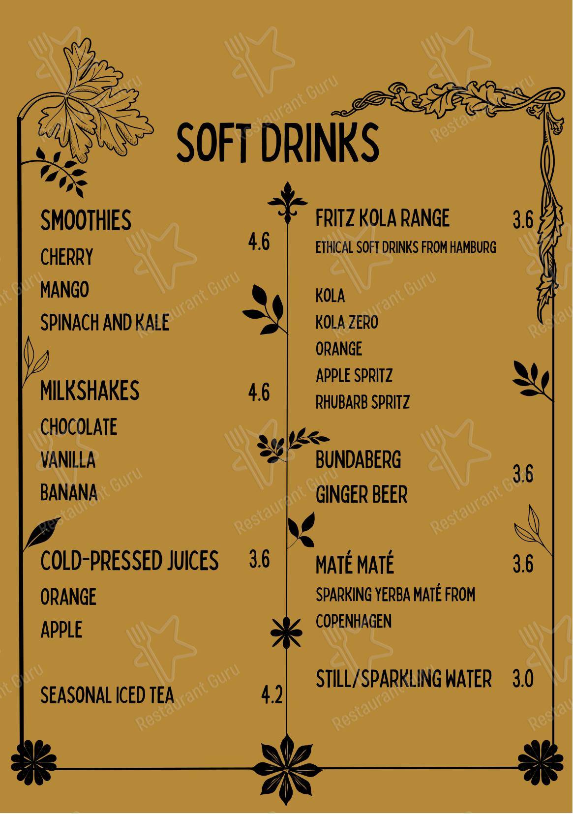 Groke Coffee в Шеффилде - Меню