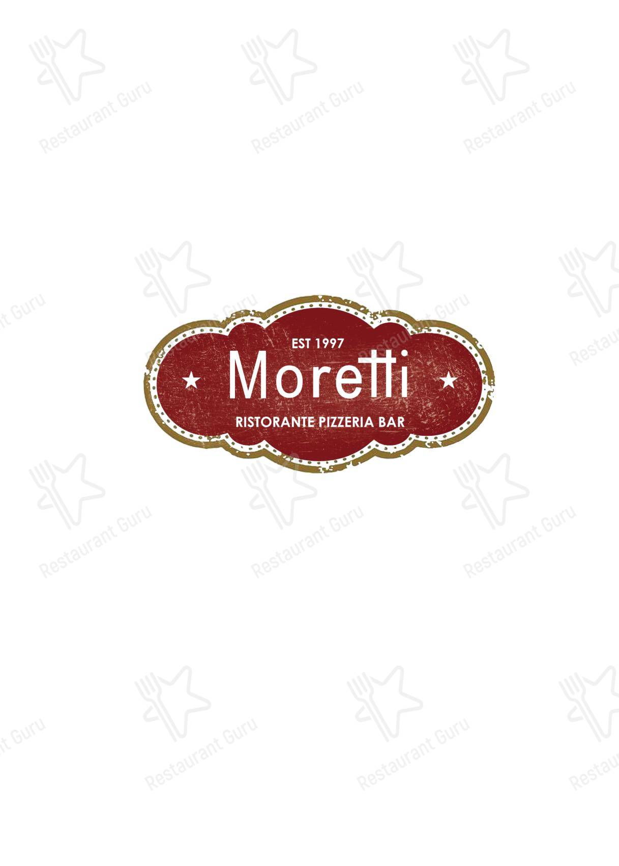 Меню напитков кафе Moretti Italian Restaurant Leichhardt в Лейхгардте
