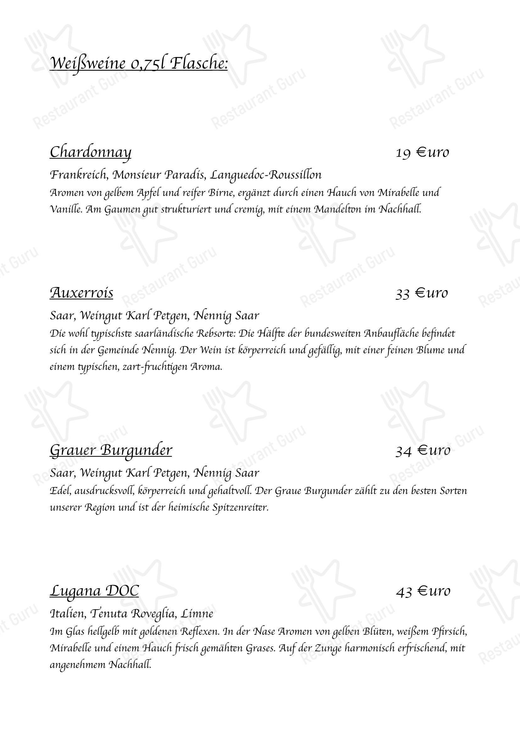 Restaurant Humpl - Sarah Humpl в Айденборне - Lunch Menu