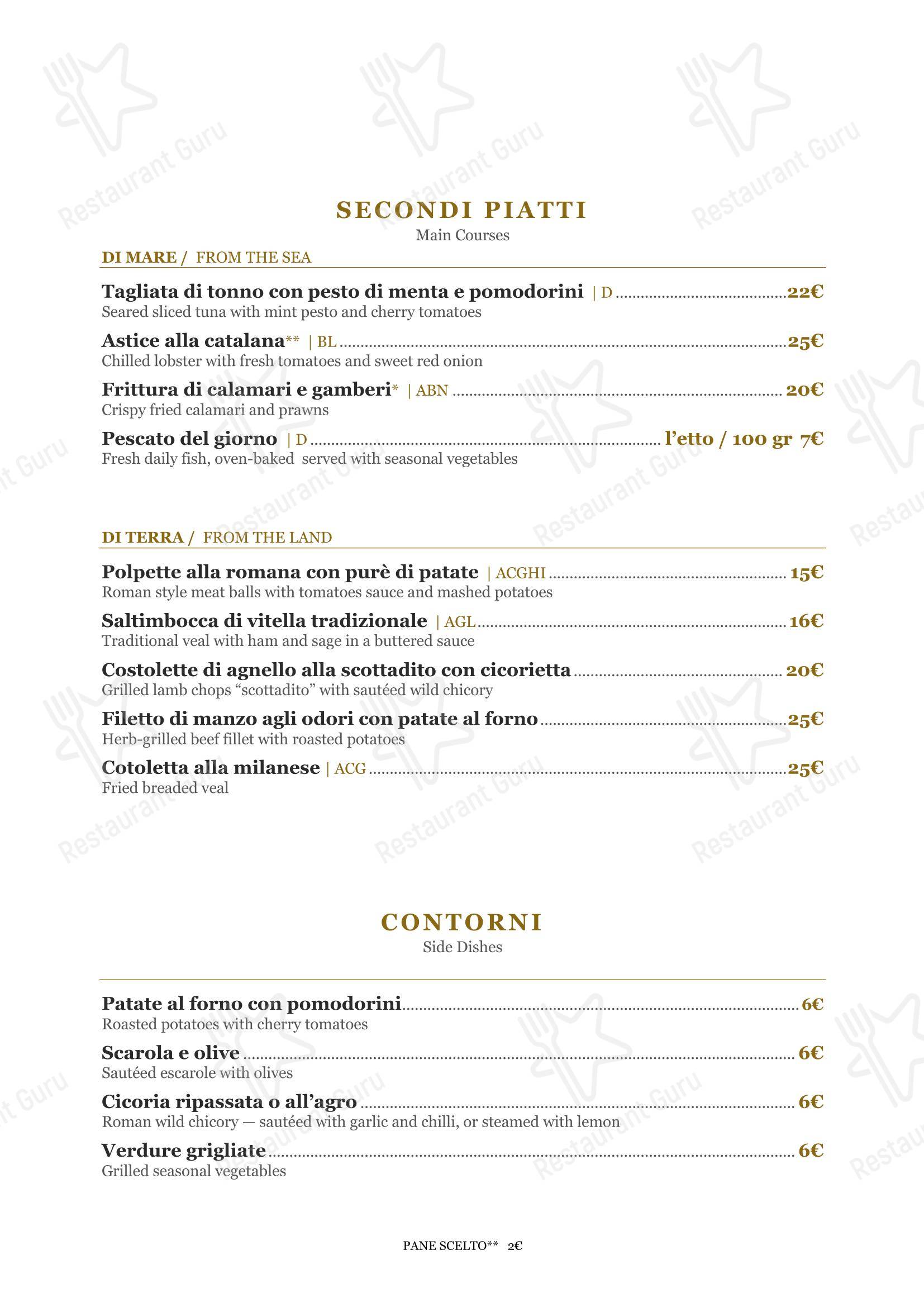 Меню ресторана Ristorante-Pizzeria 