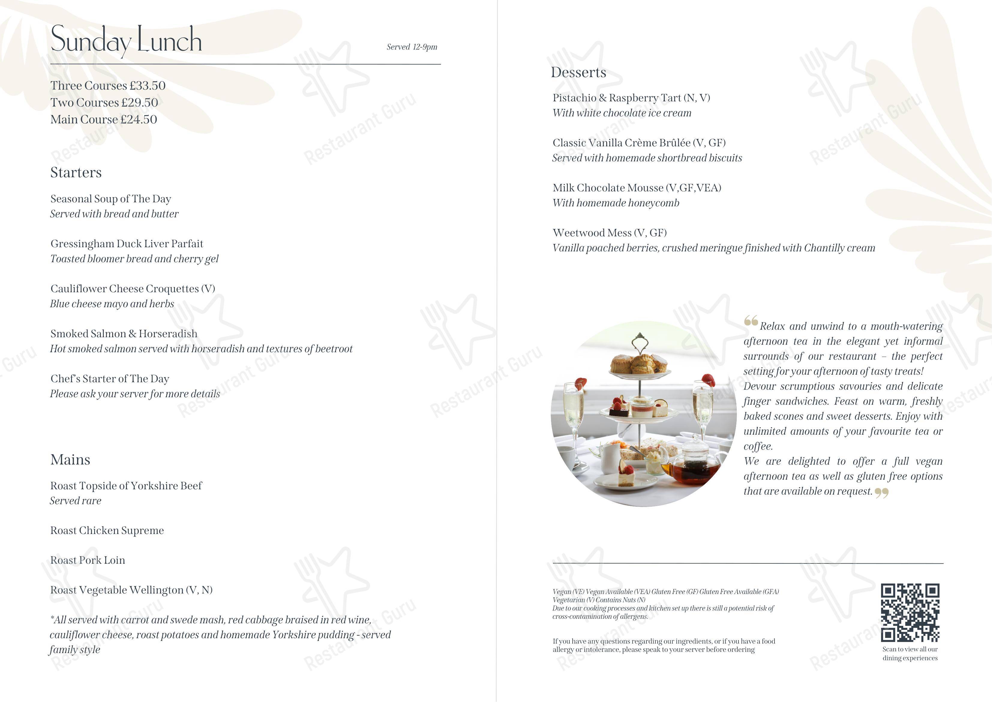 Lunch Menu паба и бара Convive
