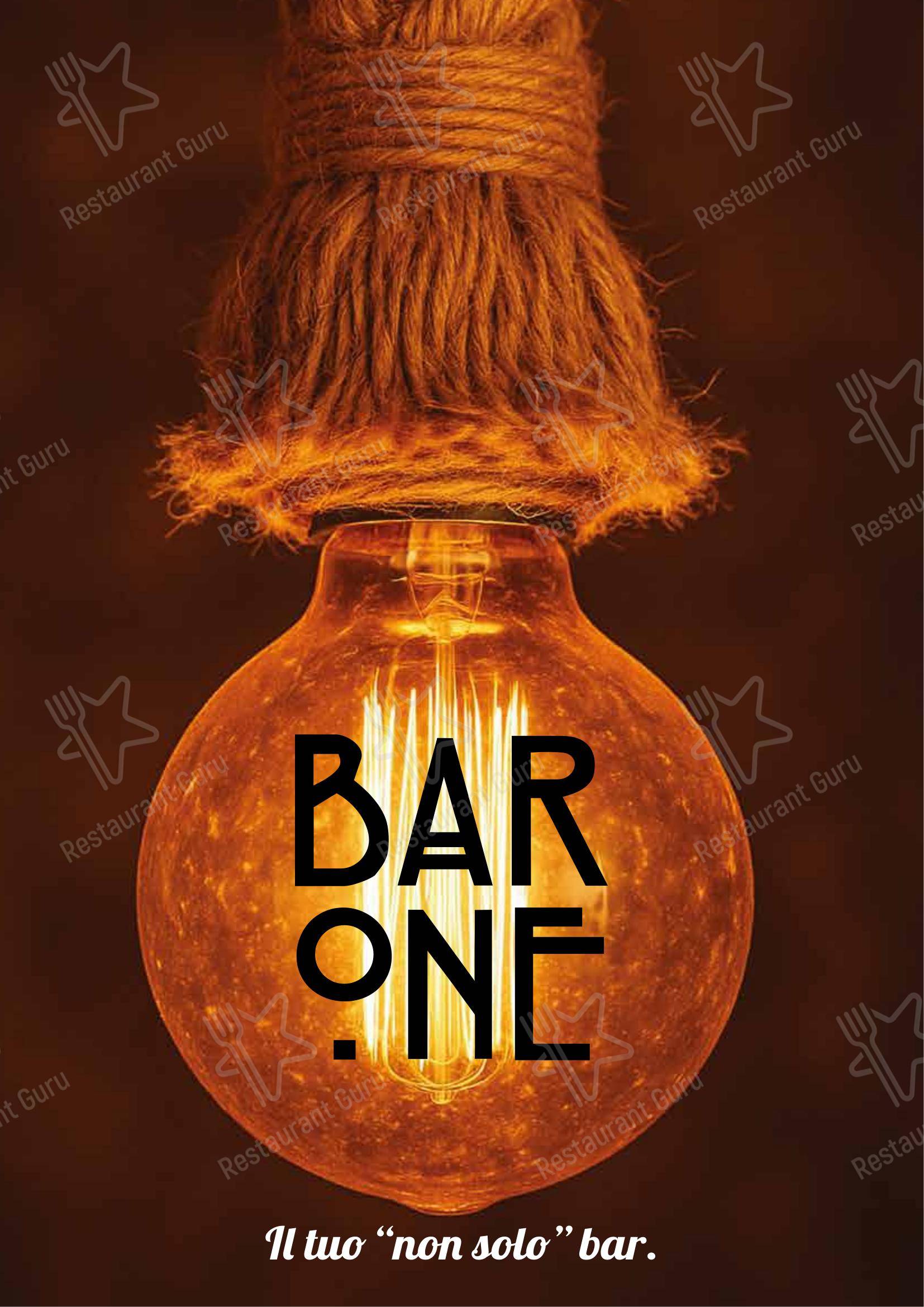 Aperitivi / Bar One в Риве дел Гарда - Меню