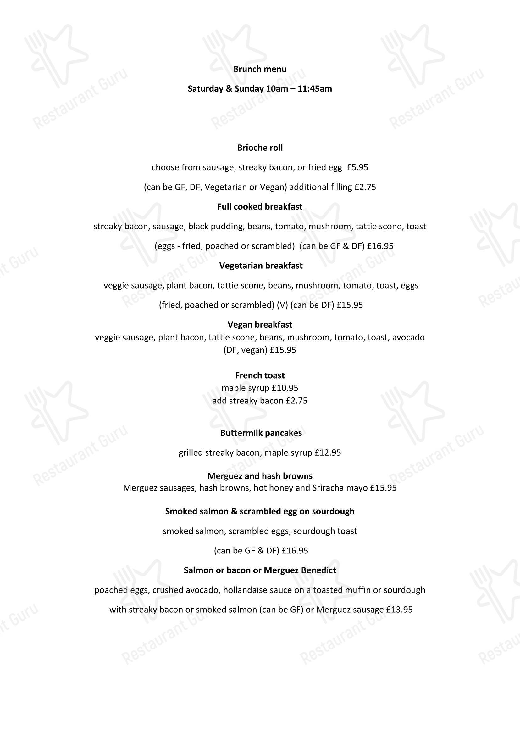 Wine Menu ресторана Fennel Restaurant в Инверури