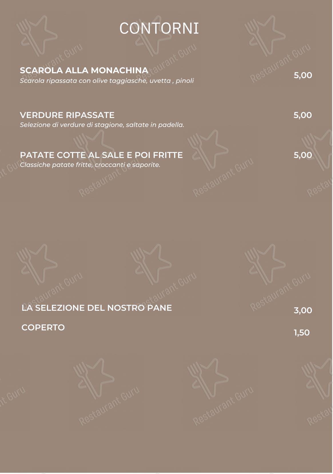 Gaudere Ristorante в Риме - Меню