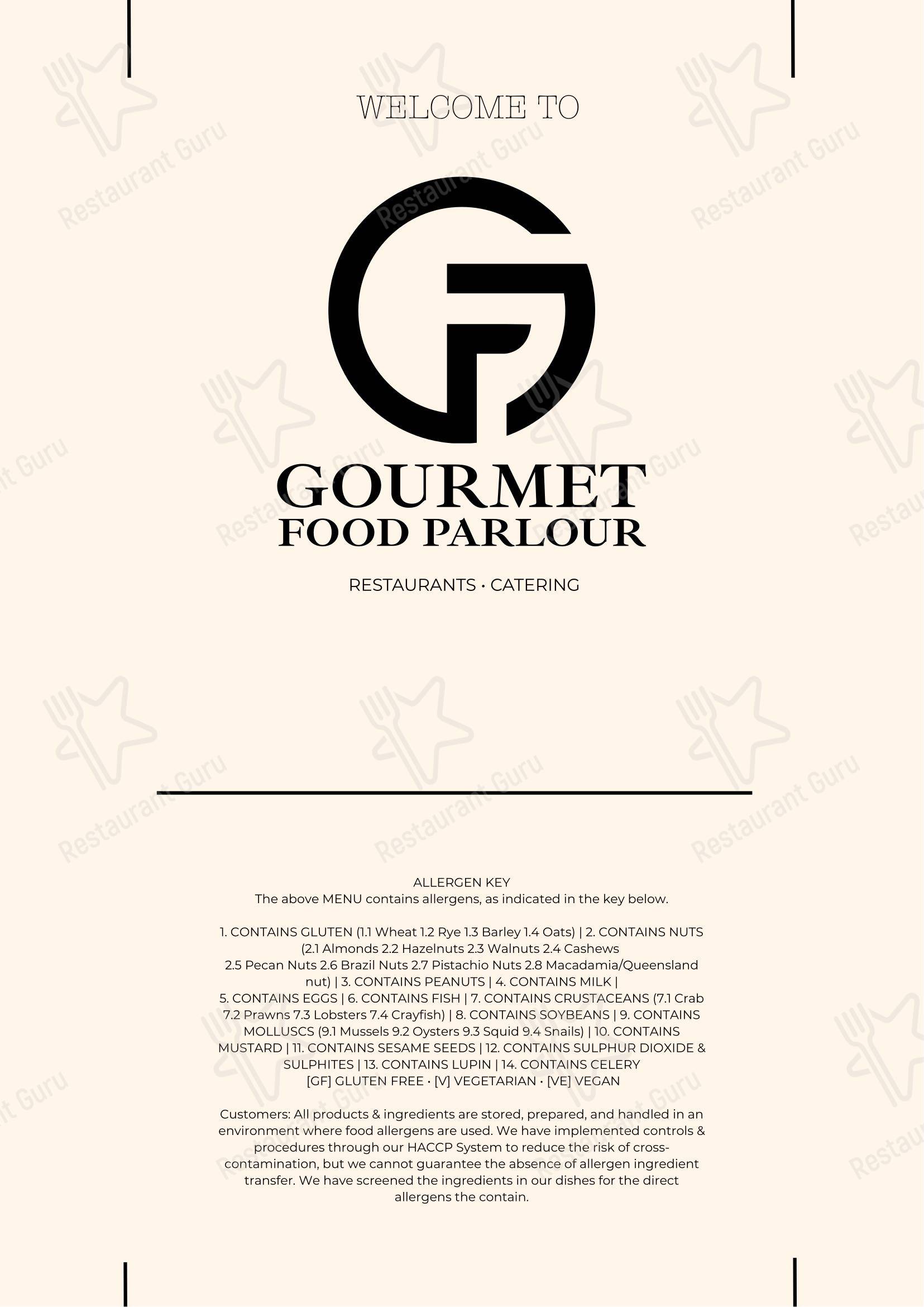 Меню Gourmet Food Parlour Dunshaughlin - еда и напитки