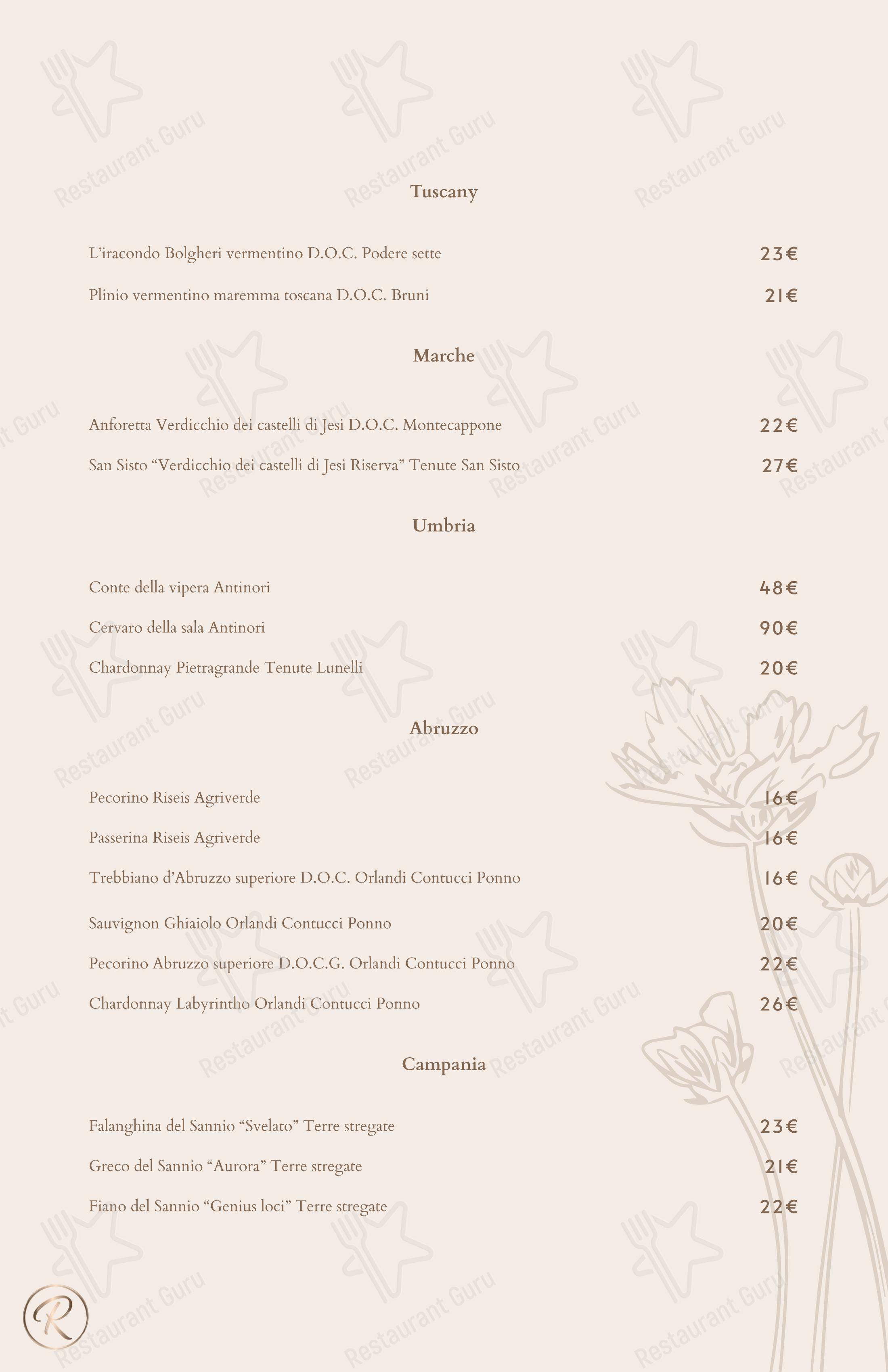 Green Reserva - Restaurant & Pizzeria в Риме - Меню напитков