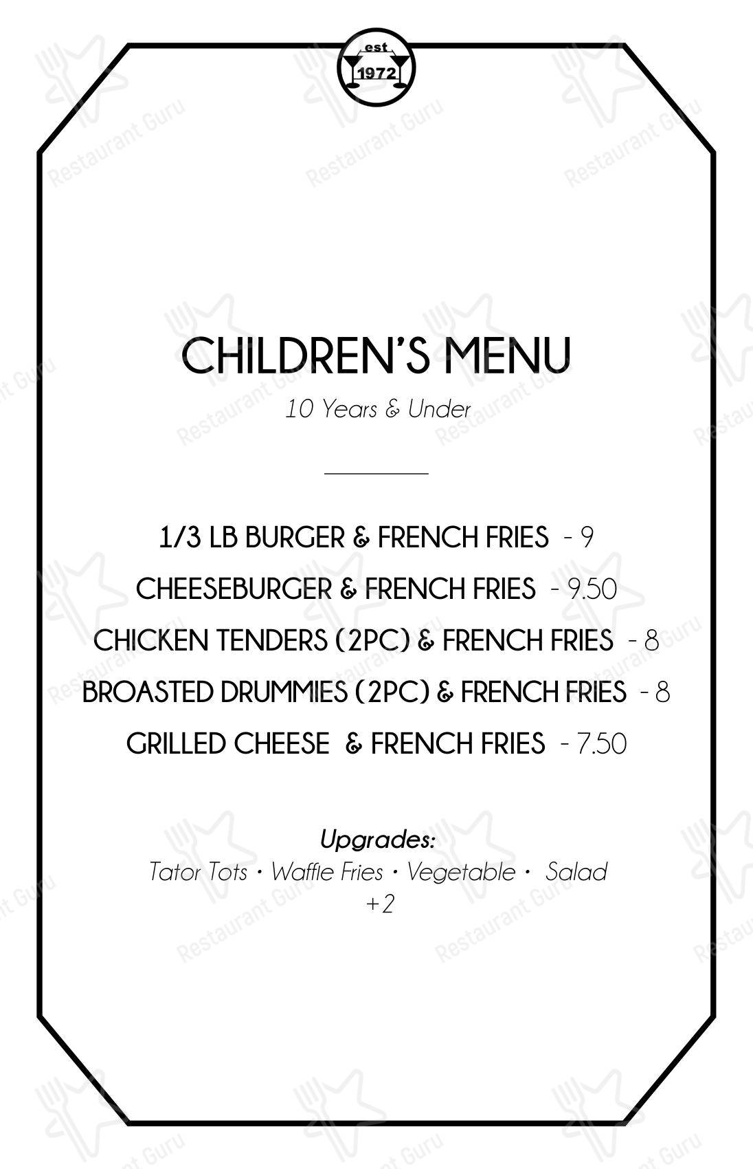 Меню стейк хауса Iron Ridge Inn Restaurant - 菜单