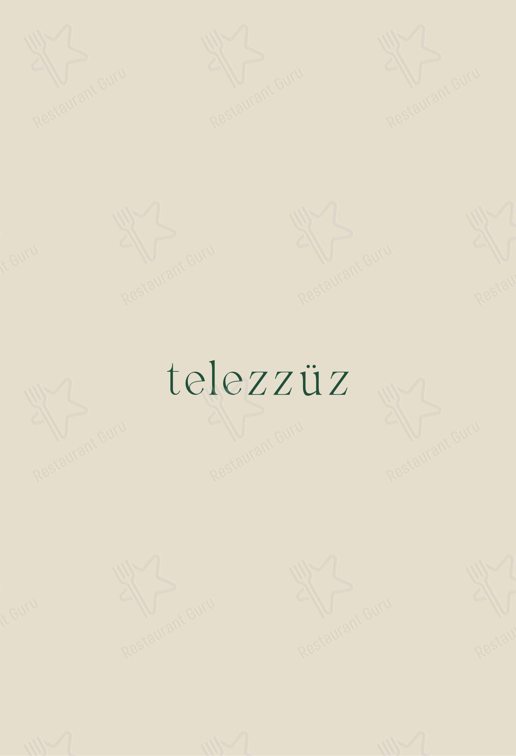 Меню ресторана Telezzüz - Меню