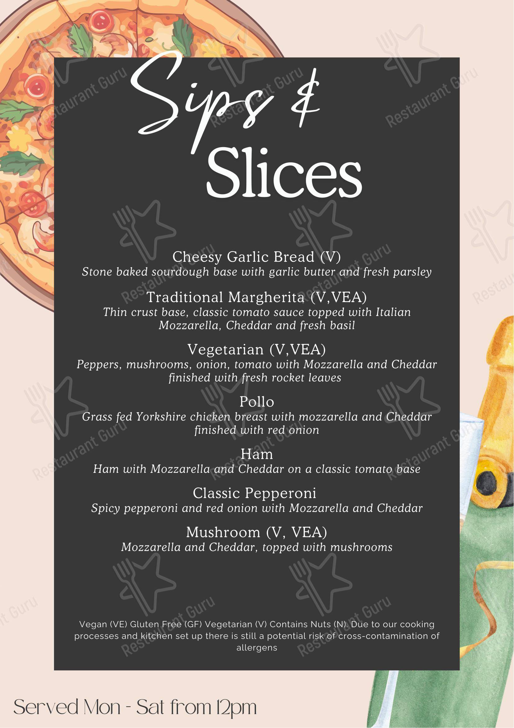 Takeaway Menu паба и бара Convive в Лидсе
