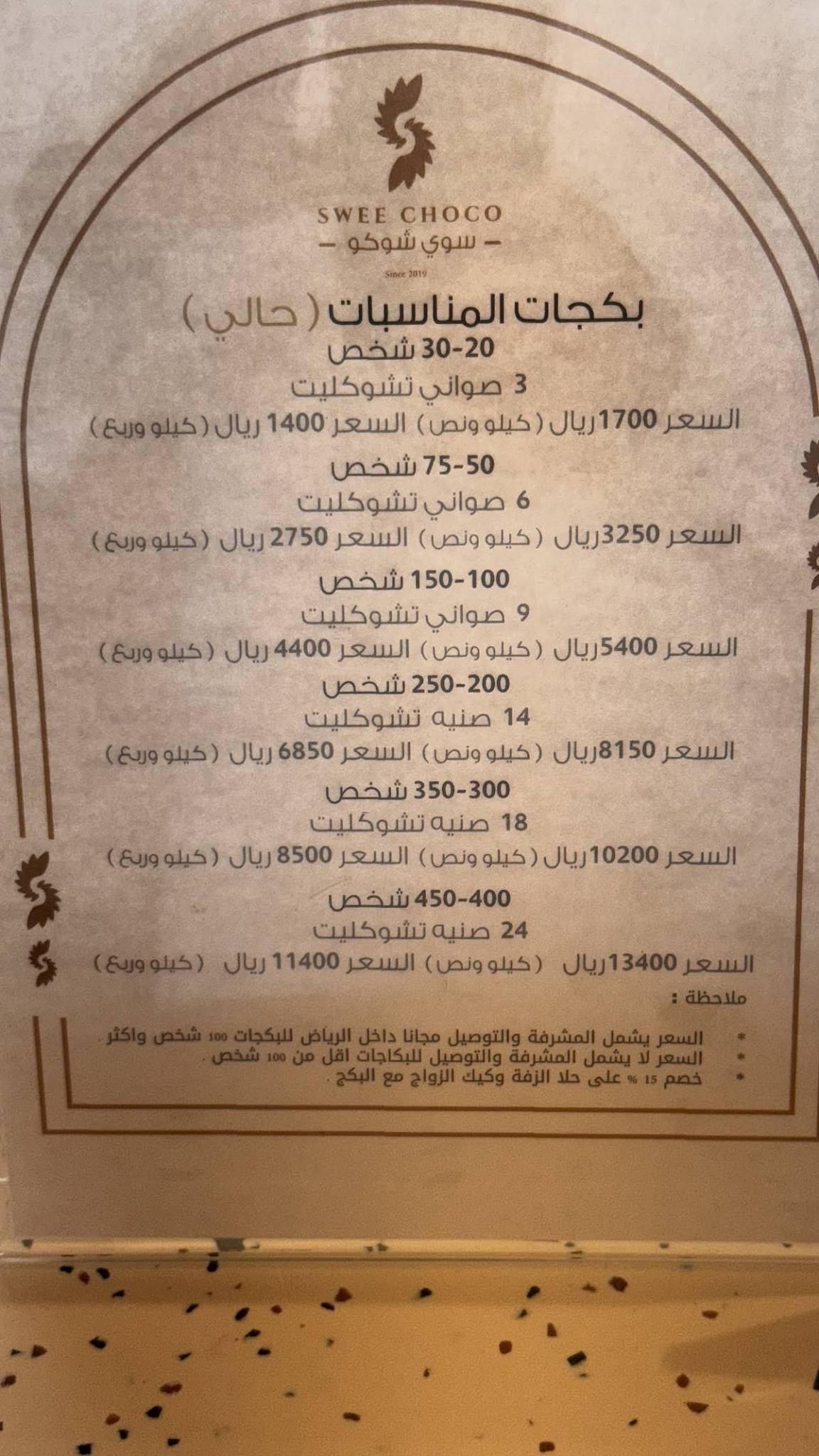 سوي شوكو меню