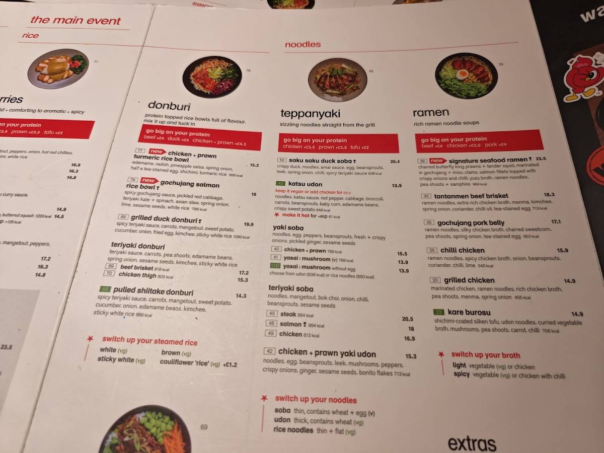 wagamama basildon меню