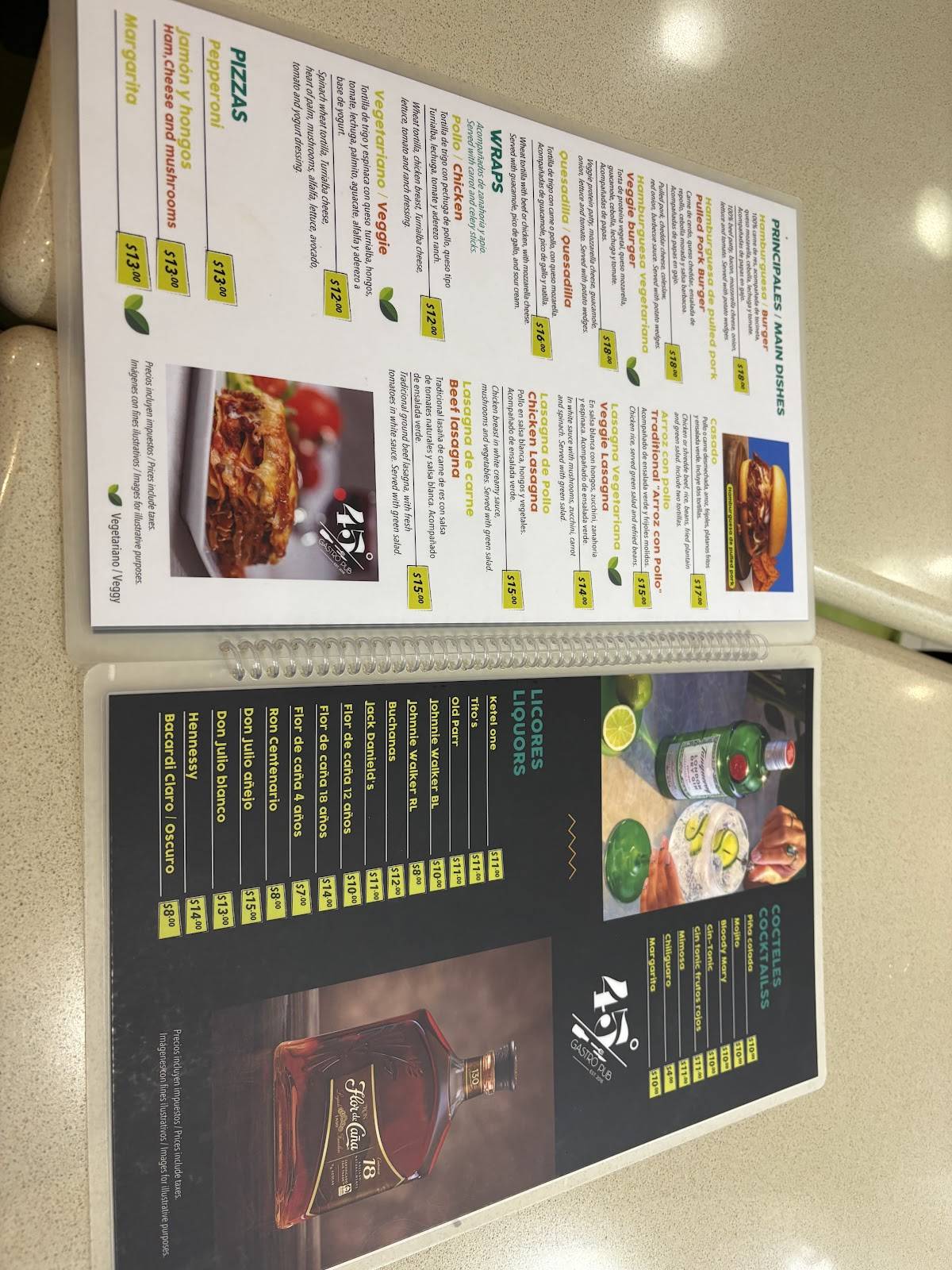 45° GastroPub меню