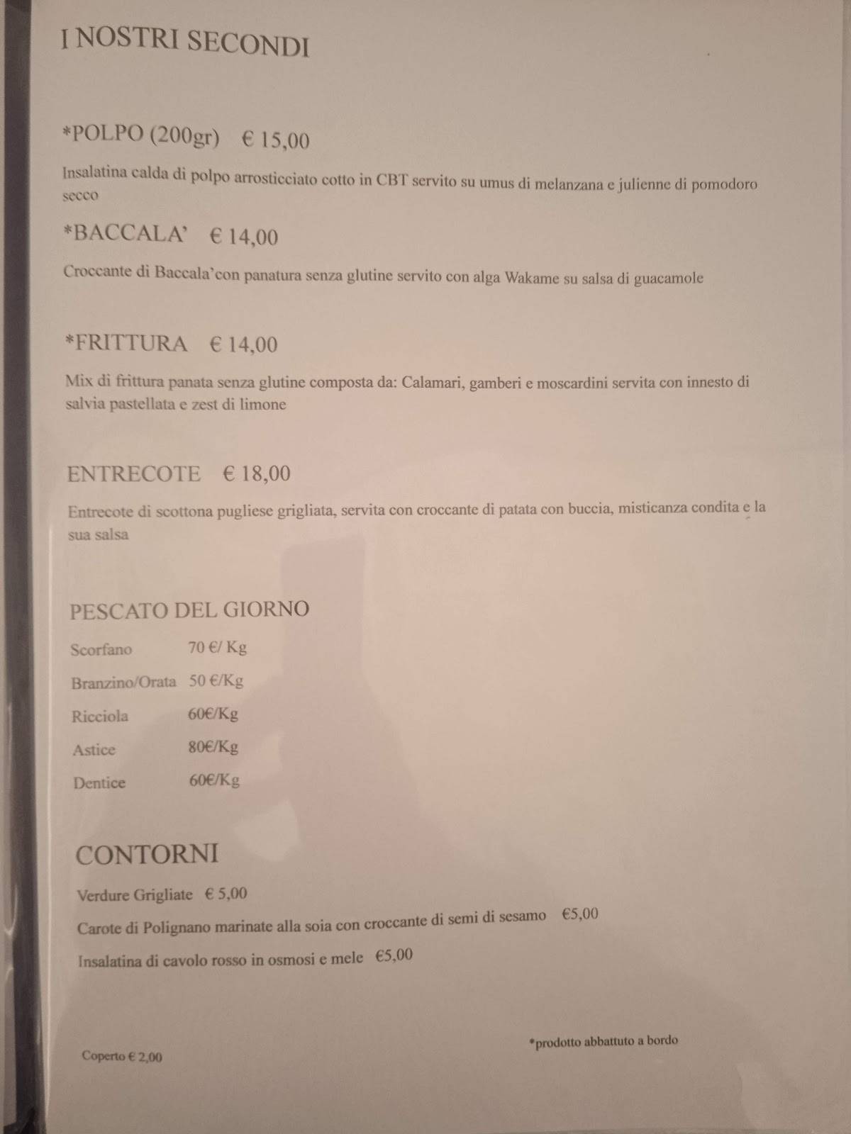 Abbaticchio Ristorante меню