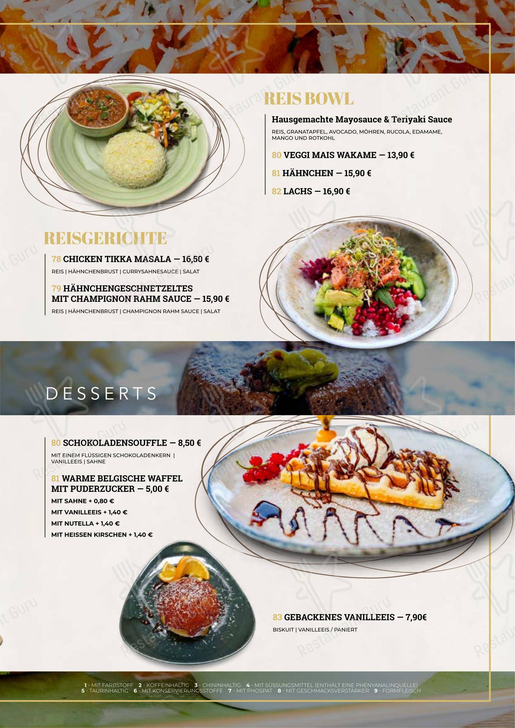 Alexander’s в Зольтау - Меню