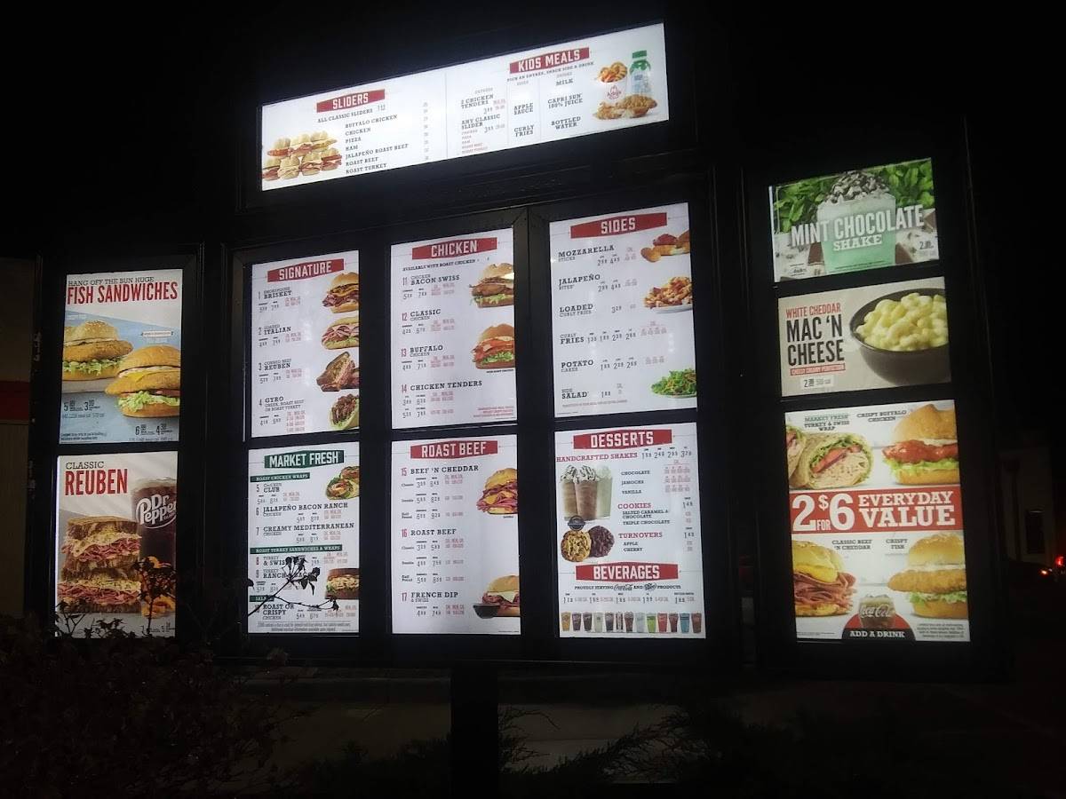 Arby's меню