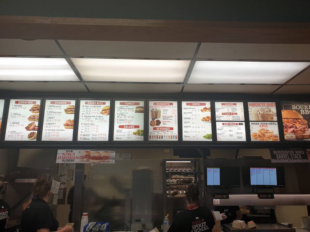 Arby's меню