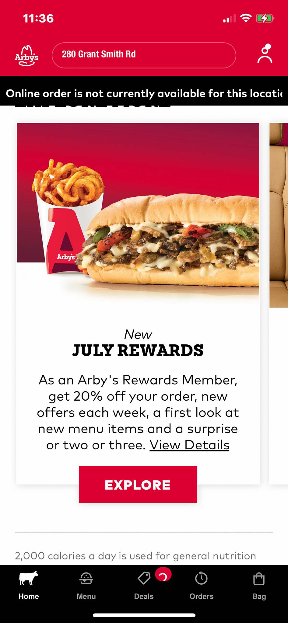 Arby's меню