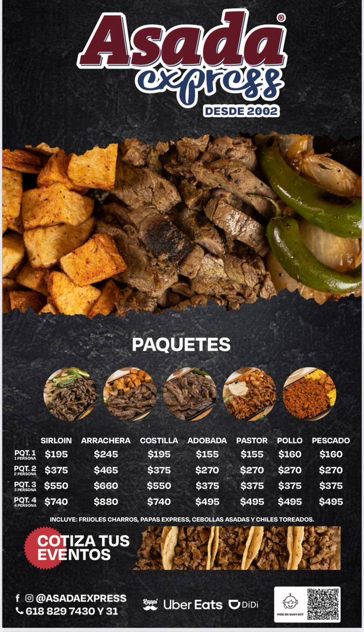 Asada Express меню